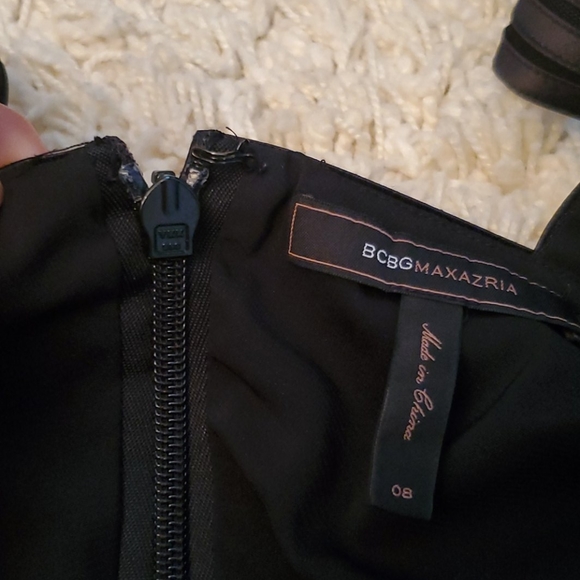 BCBGMaxAzria Satin Contrast Taffeta Dress - 8 - Picture 7 of 8